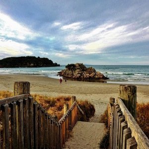 Cool walkways down to the beach - The sand is super hot!