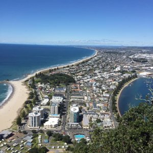 View looking down from the top of the mountain